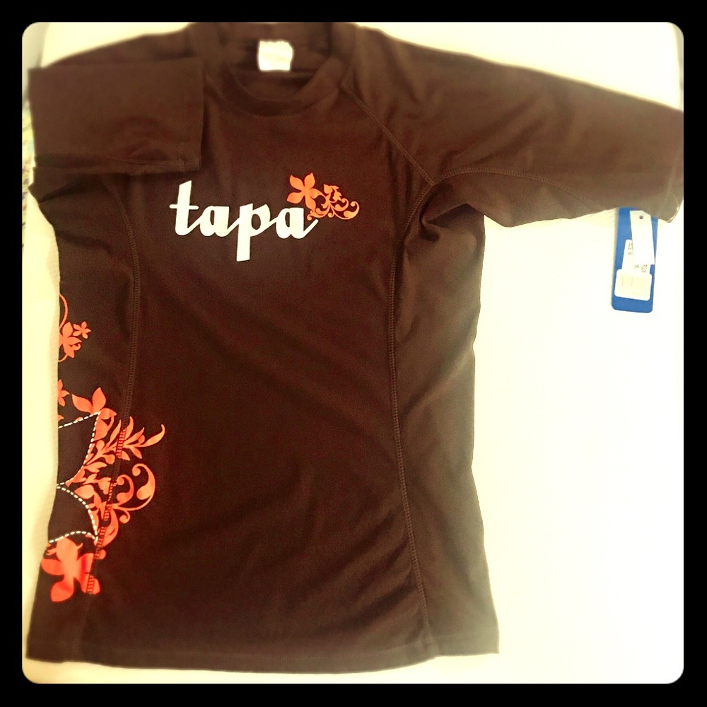 Women Short Sleeve Rash Guard  Swim Shirts